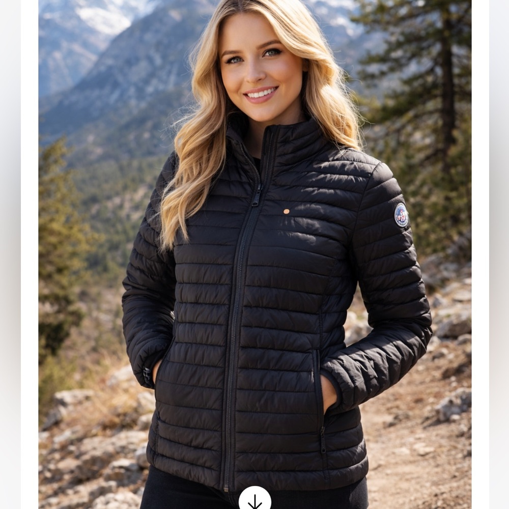 🔥DOWN🔥 Puffer Jacket sz XL Packable Lightweight Roots Black Price Firm!